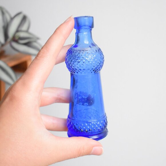 Antique Vintage Mini Color Glass Apothecary Bottles Rustic Farmhouse Decor - Picture 11 of 16